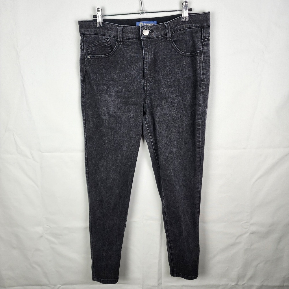 Democracy Ab solution Skinny Jeans Charcoal Black Silver 10 B1721WOSL